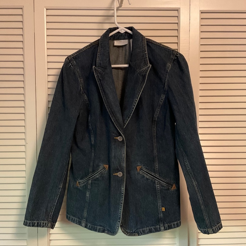 Vintage Liz Claiborne Blazer Style Denim Jacket